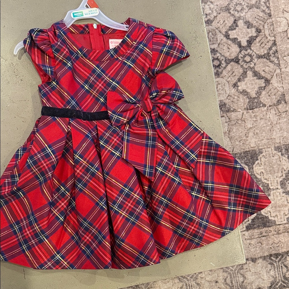 American Girl Red Plaid Formal Dress